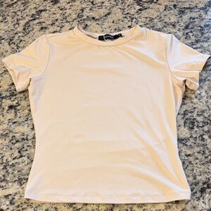 Cream Short Sleeve Tee Size Small